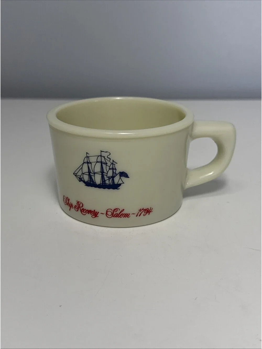 VTG Old Spice Shulton Shaving Mug 2 Ships ~ Grand Turk Salom 1786 ~Recovery 1794